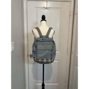VERA BRADLEY Riviera Blue/Yellow Floral Pattern‎ Back Pack